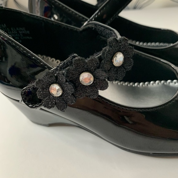 Rachel Girl dress wedge Shoes Size 12 Black - Picture 11 of 11